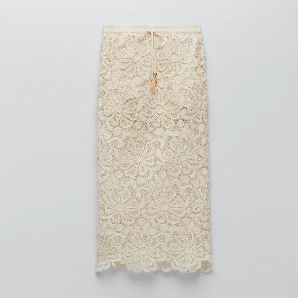 ZARA CROCHETED STRAIGHT SKIRT - Picture 13 of 15
